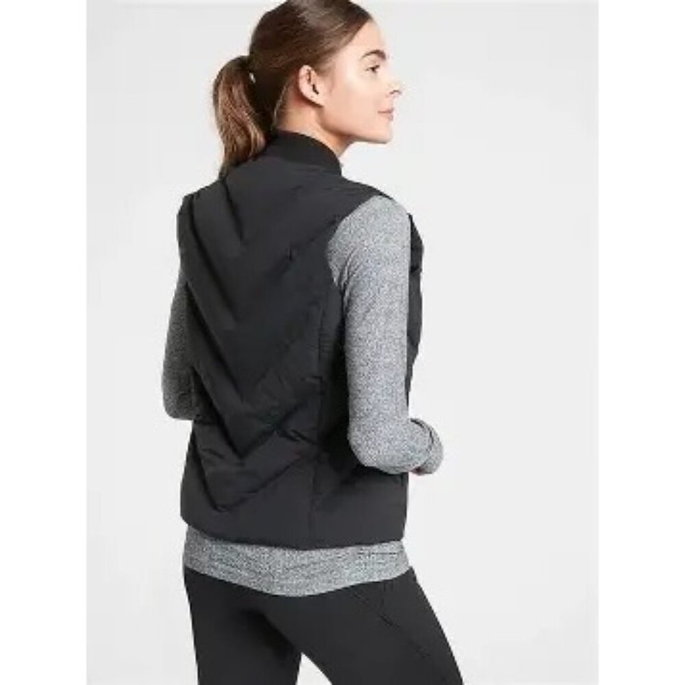 Athleta Inlet Puffer Vest Black Large - Picture 3 of 9
